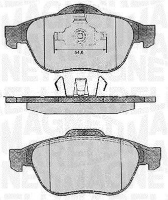 MAGNETI MARELLI Piduriklotsi komplekt,ketaspidur 363916060571